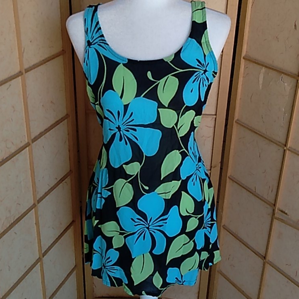 Baja Blue floral dress size M